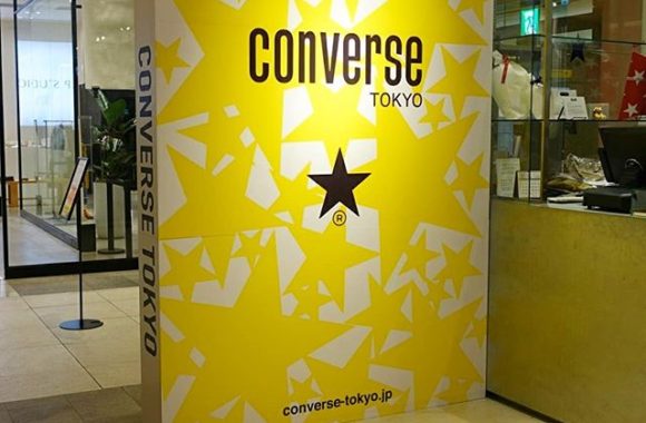 CONVERSE Tokyo様フォトスポット納めました。今イベントやってまーすハレパネ工芸師レベルが5位上がった。#converse#newoman